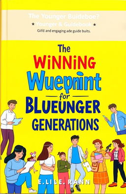 A vibrant and engaging guidebook cover titled 'The Winning Blueprint for Younger Generations'