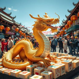 A stunning and majestic golden dragon recently discovered by a civilian who proudly displays it to the public