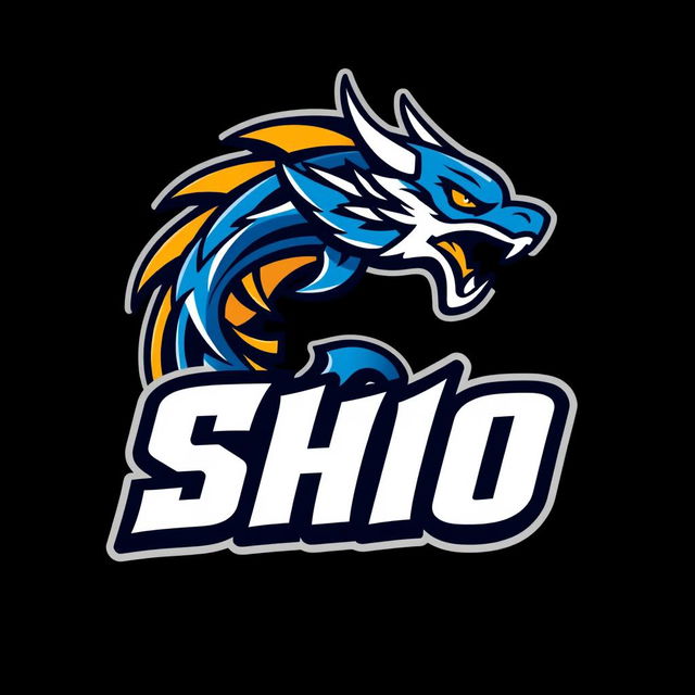 A sleek and modern logo design for a gaming esports team themed around 'Shio', inspired by Japanese culture