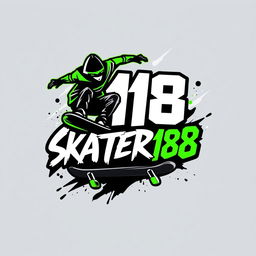 A dynamic and edgy logo design for a gaming esports team themed 'Skater168'