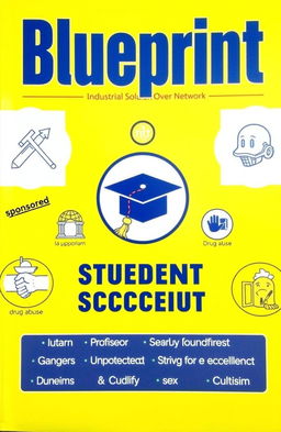 A book cover titled 'Blueprint: Sponsored by MTN - Industrial Solution Over Network', featuring a vibrant yellow background