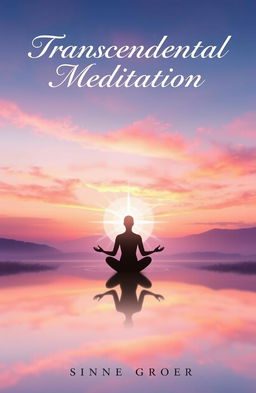 A serene and tranquil eBook cover for the theme "Transcendental Meditation"