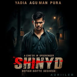 A gripping thriller movie poster featuring actor Yadi Agusman Putra as the protagonist