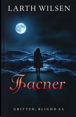 A dark, moody book cover depicting a moonlit ocean with turbulent waves, hinting at hidden secrets beneath the surface