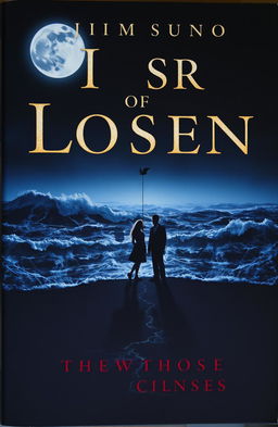 A dark, moody book cover depicting a moonlit ocean with turbulent waves, hinting at hidden secrets beneath the surface