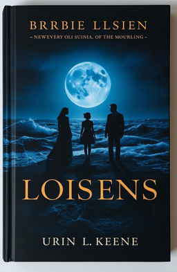 A dark, moody book cover depicting a moonlit ocean with turbulent waves, hinting at hidden secrets beneath the surface