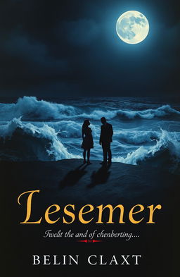 A dark, moody book cover featuring a moonlit ocean with turbulent waves that suggest hidden secrets beneath the surface