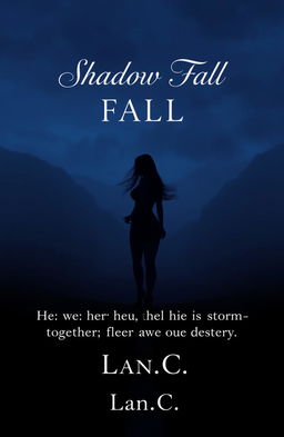 A dark, mysterious scene set on a foggy, dimly lit road or a shadowy lake at dusk