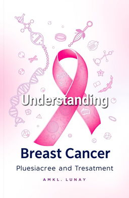 A detailed, visually appealing cover for a scientific book on breast cancer