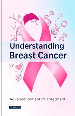 A detailed, visually appealing cover for a scientific book on breast cancer