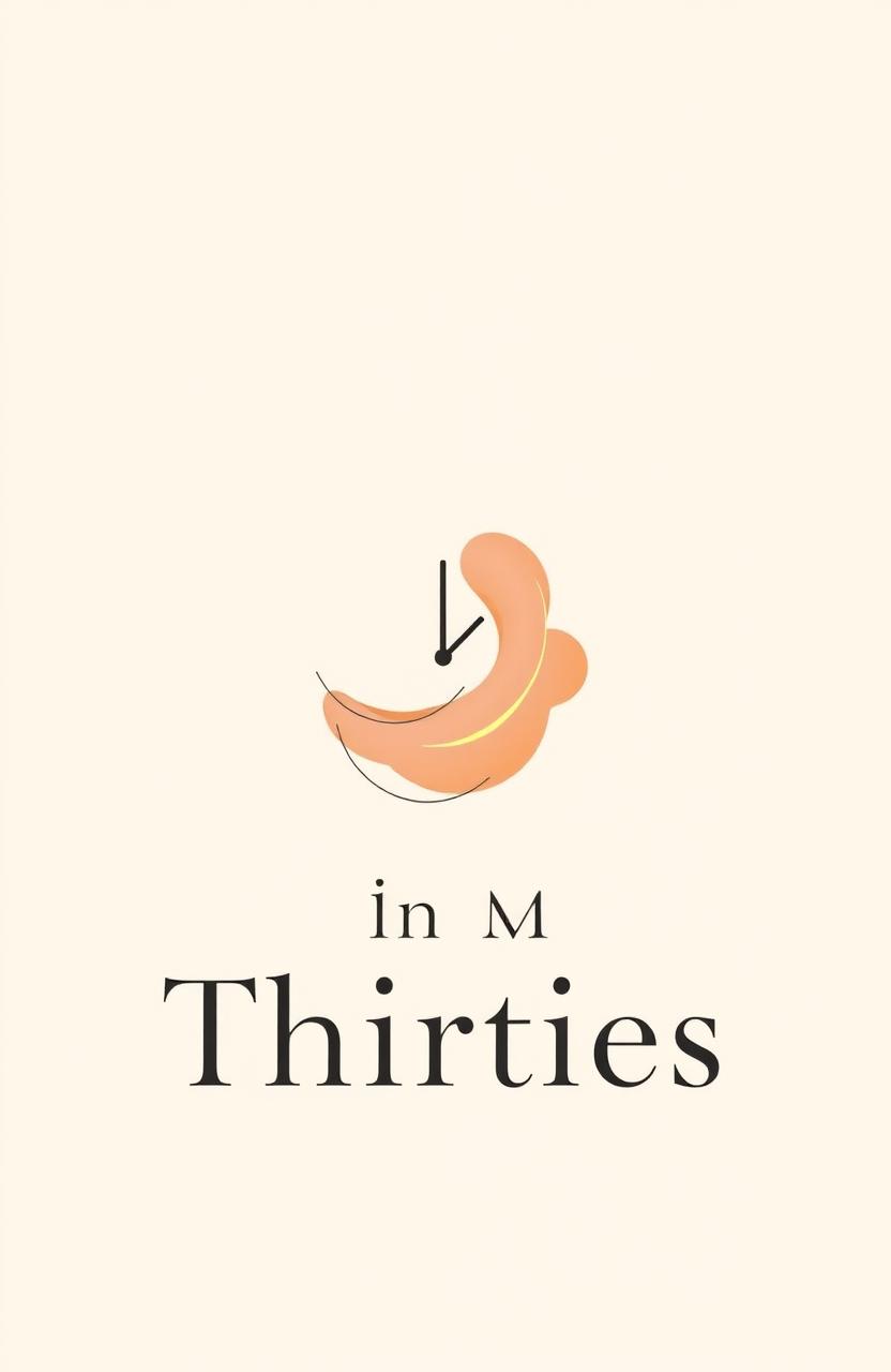 A novel cover design for an A5 size book titled "In My Thirties"