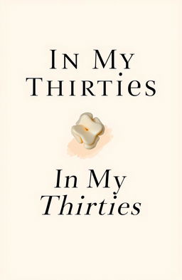 A novel cover design for the title "In My Thirties"