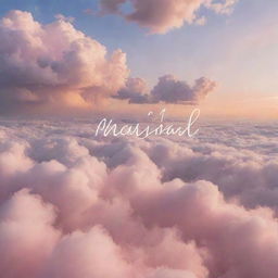 A scenic sunset over the landscape, with the word 'Maishal' elegantly written in cursive in the sky amongst the cotton-candy clouds.