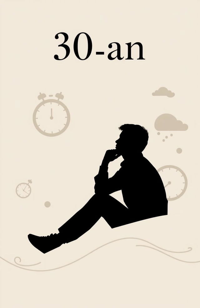 A novel cover design for an A5 size book titled "30-an"