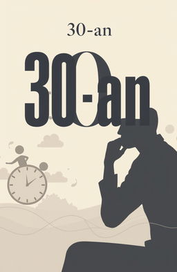 A novel cover design for an A5 size book titled "30-an"