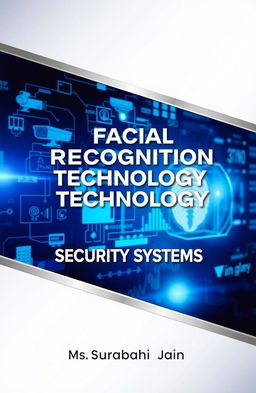 A captivating book cover for 'Facial Recognition Technology in Security Systems' authored by Ms