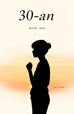 An A5 novel cover titled "30-an", featuring a silhouette of a person contemplating life