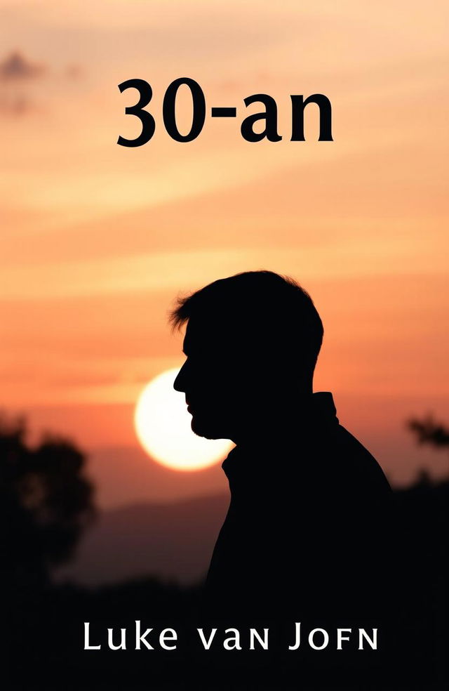 An A5 size novel cover featuring the title "30-an" and author name "Luke van John"