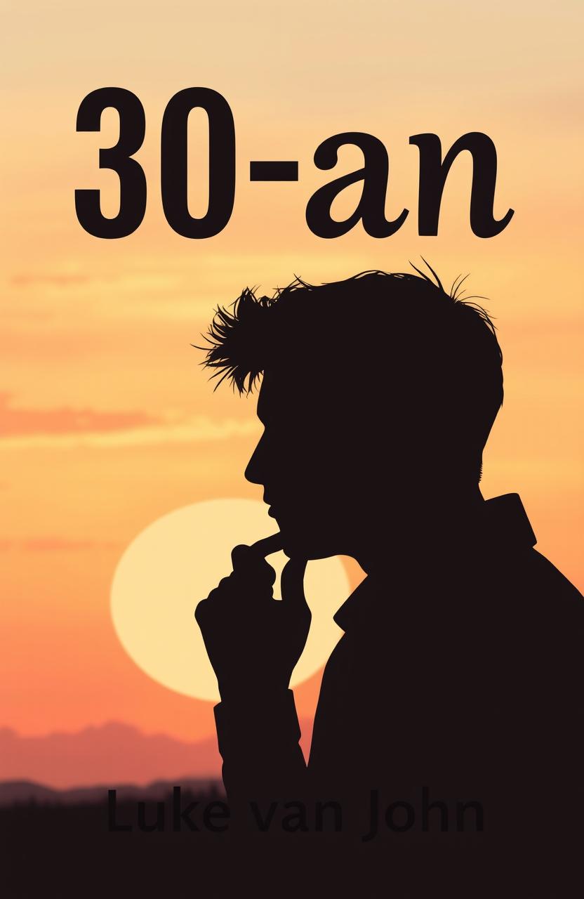 An A5 size novel cover featuring the title "30-an" and author name "Luke van John"