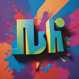 The word 'Ush' artistically rendered in bold, dynamic lettering, against a backdrop of vibrant, abstract colors.