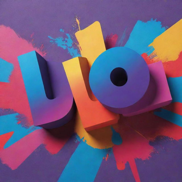 The word 'Ush' artistically rendered in bold, dynamic lettering, against a backdrop of vibrant, abstract colors.