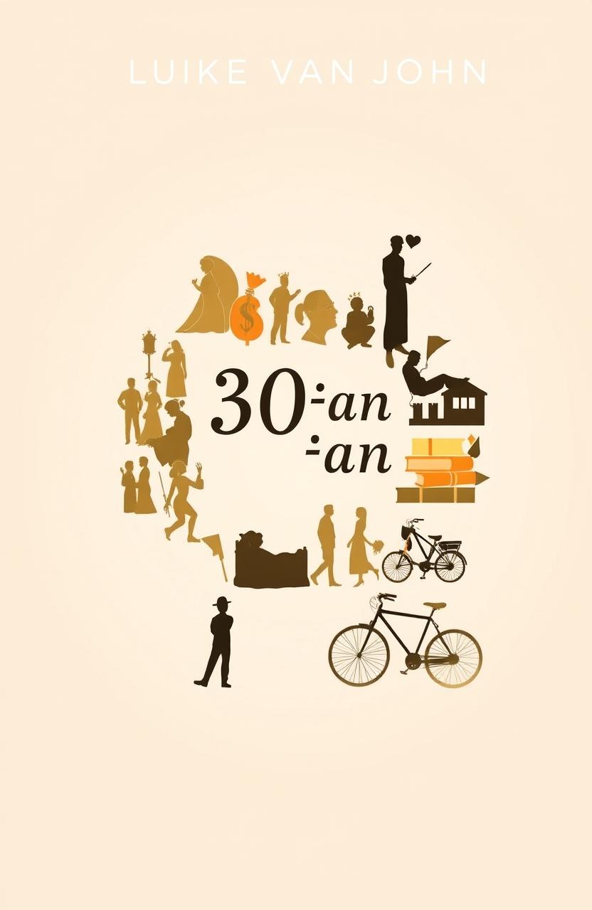 A beautifully designed A5 size novel cover for the title "30-an" by author Luke van John