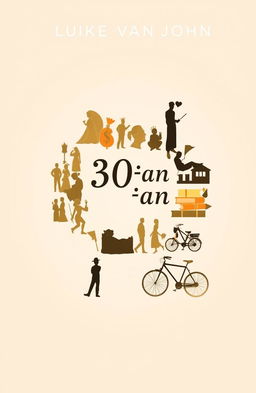 A beautifully designed A5 size novel cover for the title "30-an" by author Luke van John