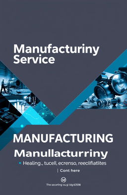 A professional and visually striking cover page for a consultancy services business focused on the manufacturing industry