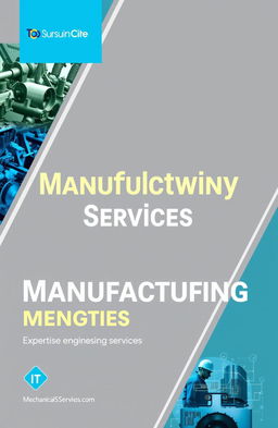 A professional and visually striking cover page for a consultancy services business focused on the manufacturing industry
