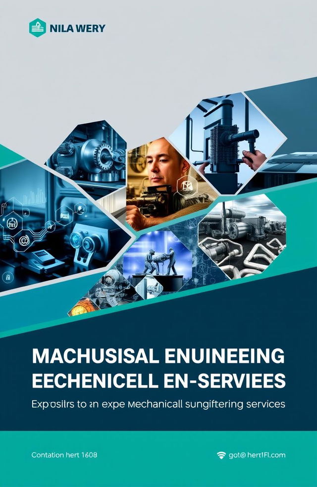 A professional and visually striking cover page for a consultancy services business focused on the manufacturing industry