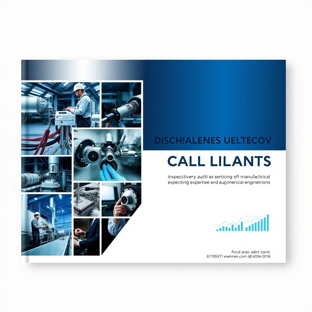 A polished and sophisticated cover page design for a consultancy service specializing in the manufacturing industry