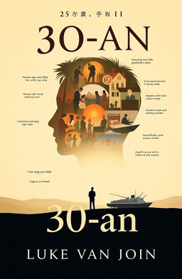A novel cover design for '30-an' by Luke van John, A5 size