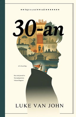 A novel cover design for '30-an' by Luke van John, A5 size