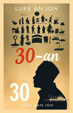A novel cover design for an A5 size book titled '30-an' by Luke van John