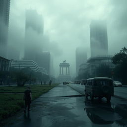 A surreal and eerie transformation of Jakarta into a haunting rendition of Silent Hill