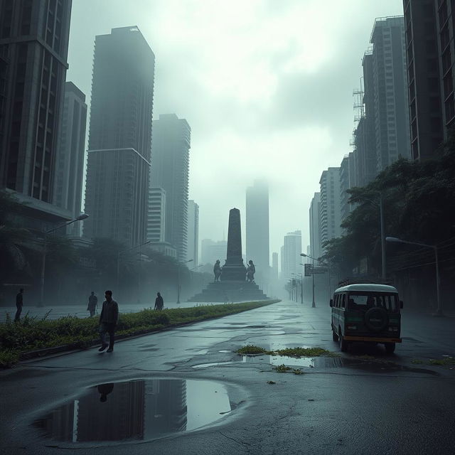 A surreal and eerie transformation of Jakarta into a haunting rendition of Silent Hill