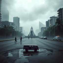 A surreal and eerie transformation of Jakarta into a haunting rendition of Silent Hill