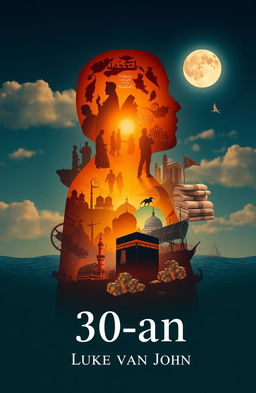 A visually striking A5 size novel cover design for the book titled '30-an' by Luke van John