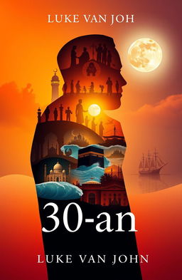 A visually striking A5 size novel cover design for the book titled '30-an' by Luke van John