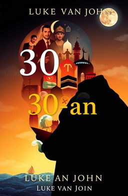 A visually striking A5 size novel cover design for the book titled '30-an' by Luke van John