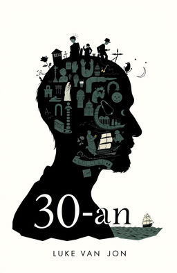 A poignant A5 novel cover design for the title "30-an" by author Luke van John