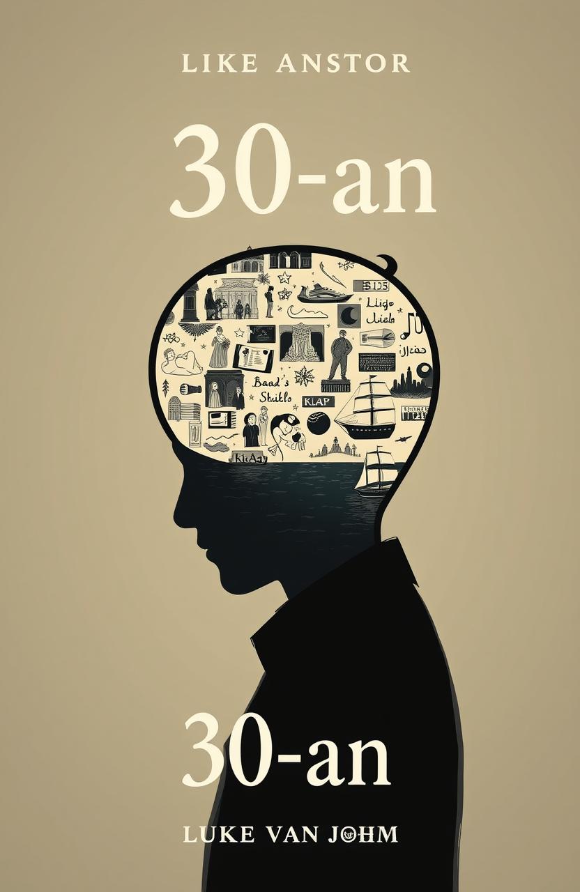 A poignant A5 novel cover design for the title "30-an" by author Luke van John