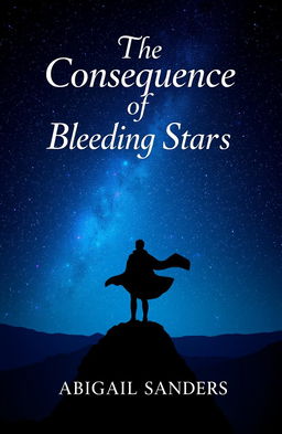 A captivating book cover design for 'The Consequence of Bleeding Stars' by Abigail Sanders