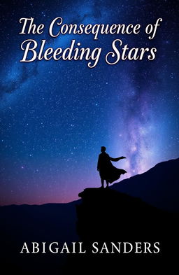 A captivating book cover design for 'The Consequence of Bleeding Stars' by Abigail Sanders