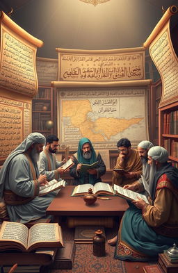 An informative and visually engaging depiction of the origin of terms in the Arabic language