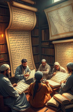 An informative and visually engaging depiction of the origin of terms in the Arabic language