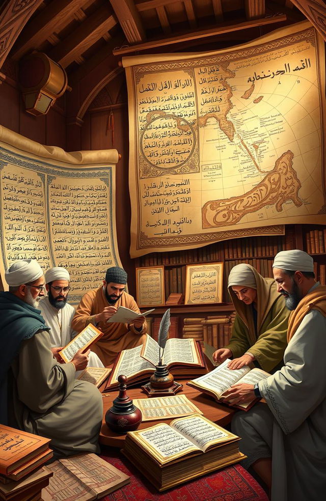 An informative and visually engaging depiction of the origin of terms in the Arabic language