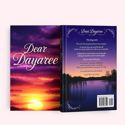 A captivating book cover and back cover for a poetry collection titled 'Dear Dayaree'