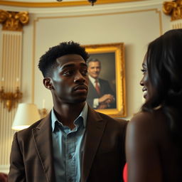 A dramatic and poignant scene from the film titled 'LOVE IN THE WRONG SEAT'