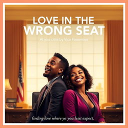 A vibrant movie poster for the film 'LOVE IN THE WRONG SEAT'